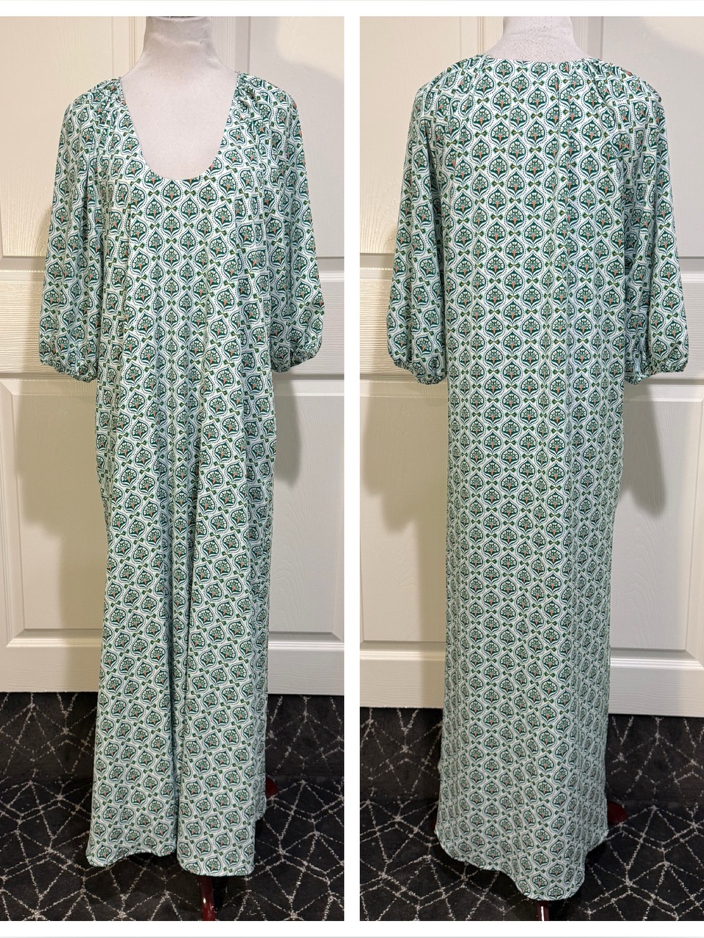 Hyacinth House Green Leaves Laurel Maxi Dress - Picture 4 of 9